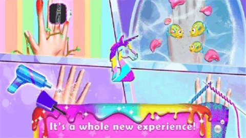 彩虹独角兽美甲沙龙游戏截图2