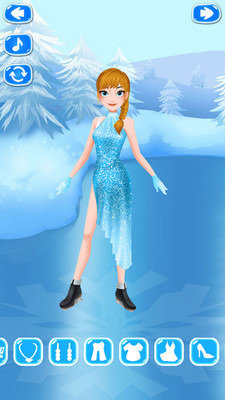 冰雪女孩美容换装游戏截图3