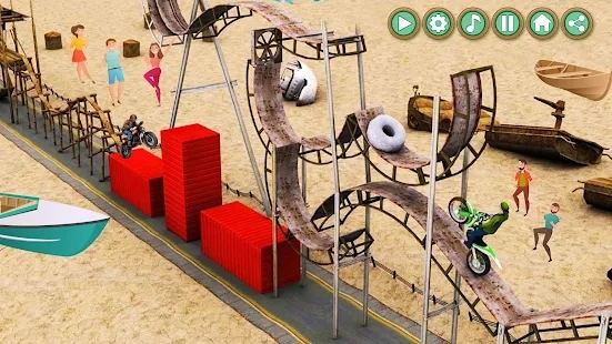 单机摩托特技3D游戏截图1
