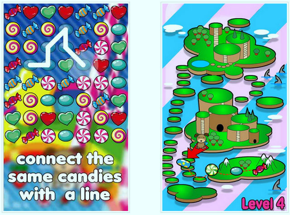 糖果粉碎连线游戏截图1