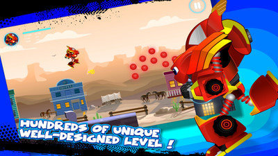 火焰机甲跑酷游戏截图3