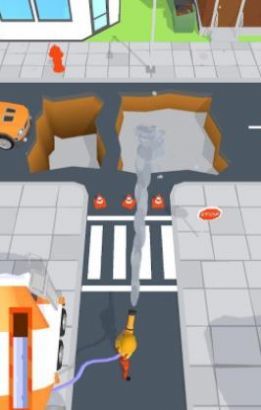 水泥罐车修路游戏截图1