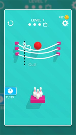 保龄球切割线游戏截图3