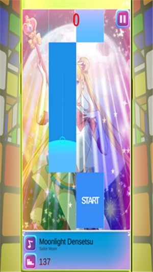 美少女战士钢琴瓷砖游戏截图3