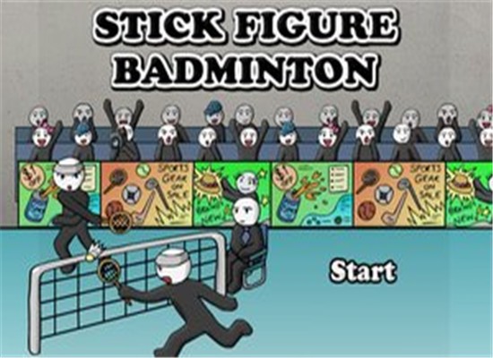 萌小人打羽毛球游戏截图1