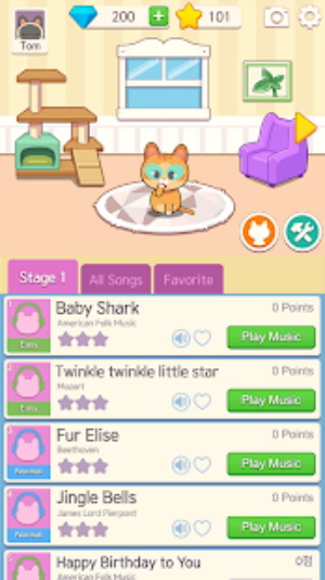 猫咪弹钢琴游戏截图3