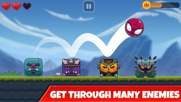 红色弹跳球游戏截图1