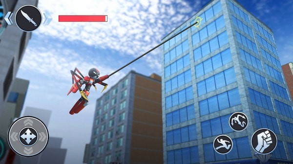 火柴蜘蛛英雄城市奔跑游戏截图1