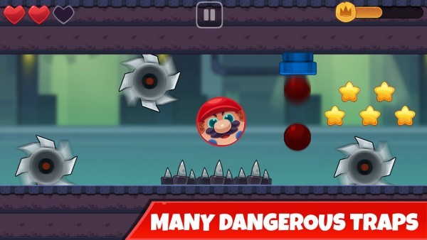 红色弹跳球游戏截图2