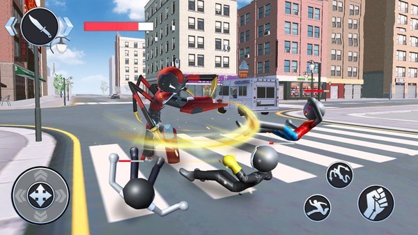 火柴蜘蛛英雄城市奔跑游戏截图2