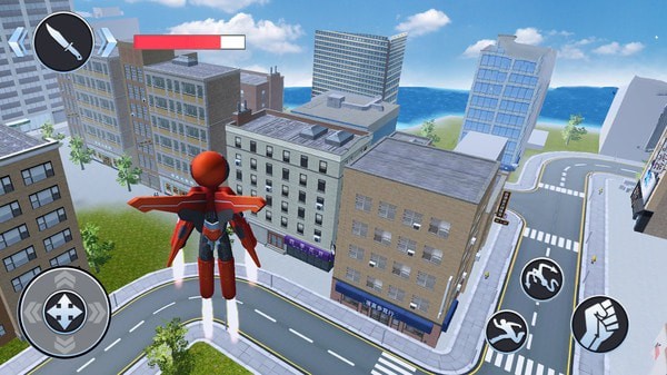 火柴蜘蛛英雄城市奔跑游戏截图3