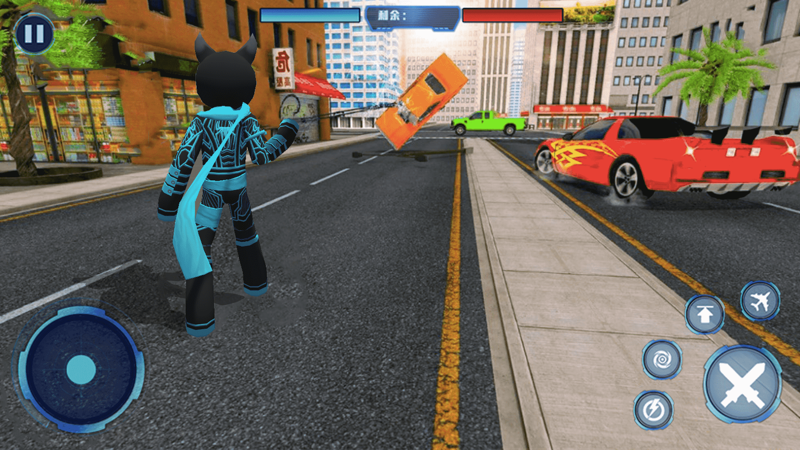 火柴人城市蜘蛛绳索英雄游戏截图3