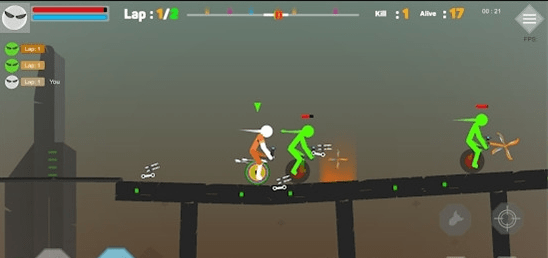 火柴人玩偶快乐的轮子游戏截图2