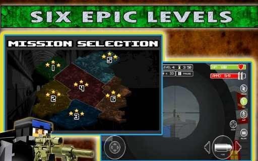 方块狙击手射击游戏截图2