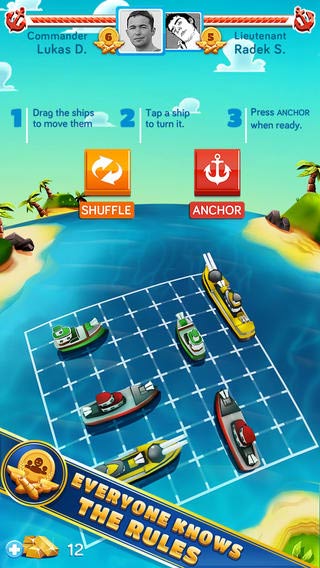 和朋友展开海战游戏截图3