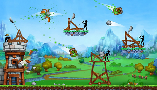 火柴人投石车破解版内购免费版游戏截图1