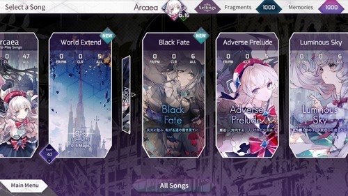 arcaea破解版免登录全人物全曲包-游戏截图2