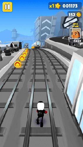 地铁跑酷黑白摩纳哥版本游戏截图3