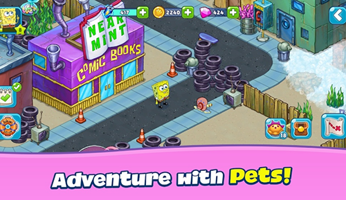 海绵宝宝冒险果酱世界手机版游戏截图1