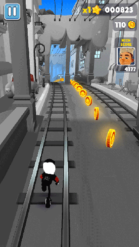 地铁跑酷黑白摩纳哥版本游戏截图2