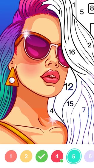 艺术数字填色书游戏截图5