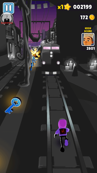 地铁跑酷钥匙金币版游戏截图2