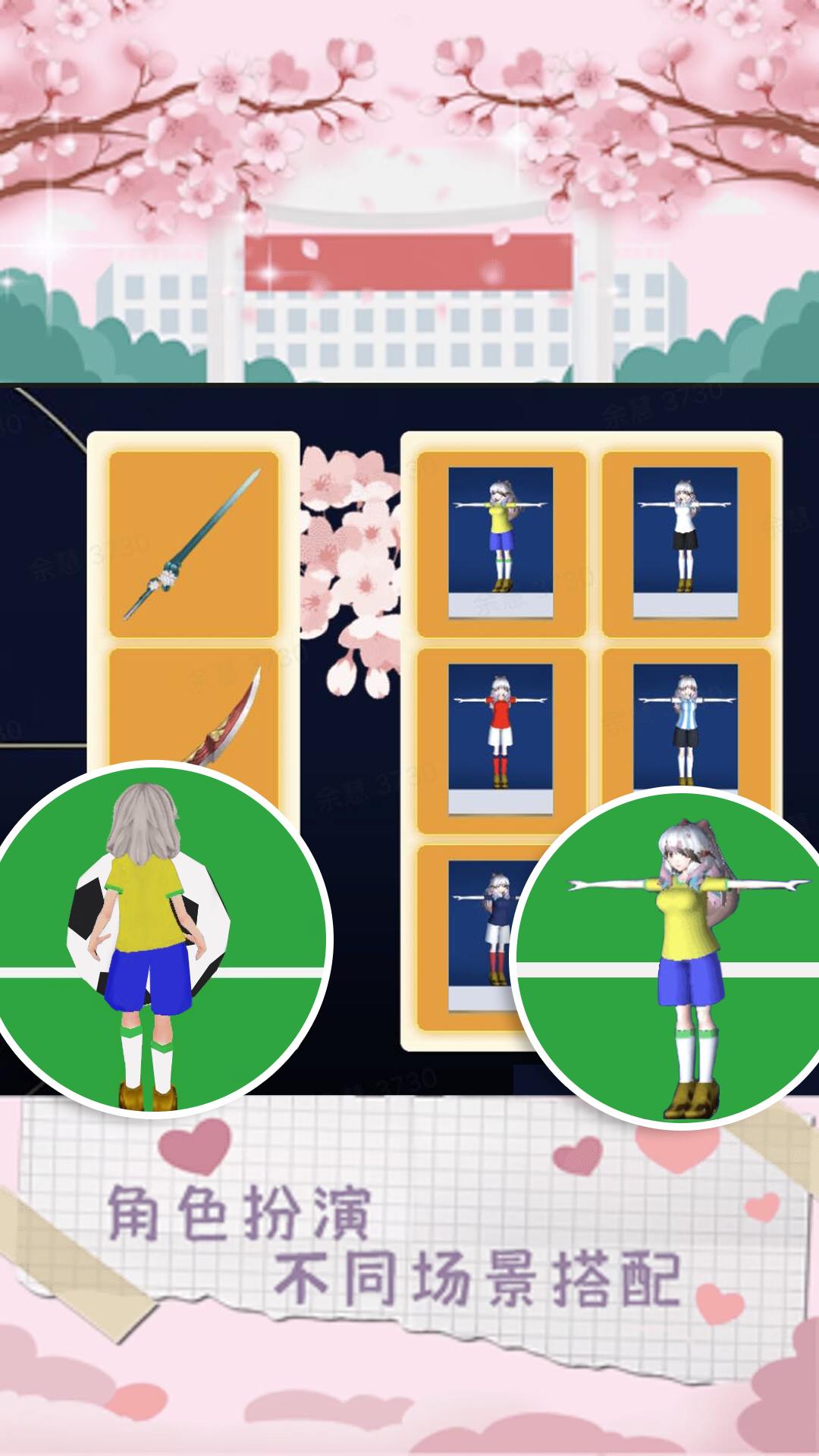 樱花校园恋爱少女游戏截图3