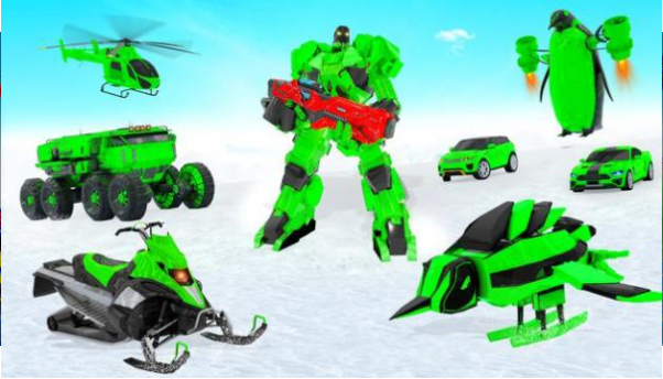 警察企鹅机器人汽车游戏截图2