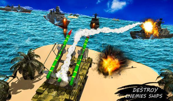 导弹发射战舰岛屿战争游戏截图3