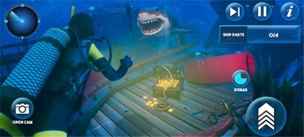 木筏生存水下打猎游戏截图3