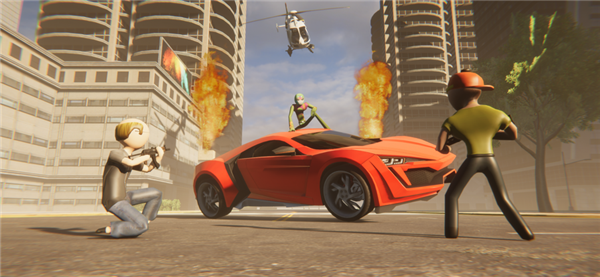 飞行超级英雄犯罪城3D游戏截图1