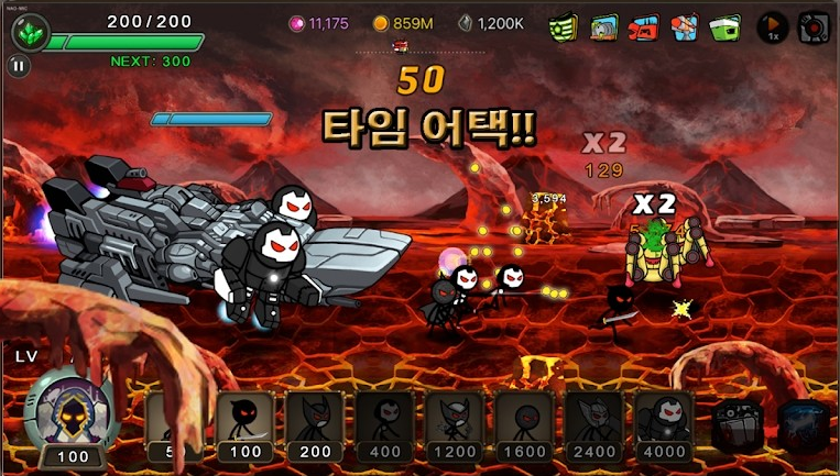 火柴人空闲防御RPG游戏截图3