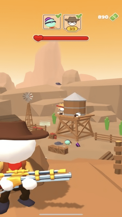 牛仔人西部挑战游戏截图3