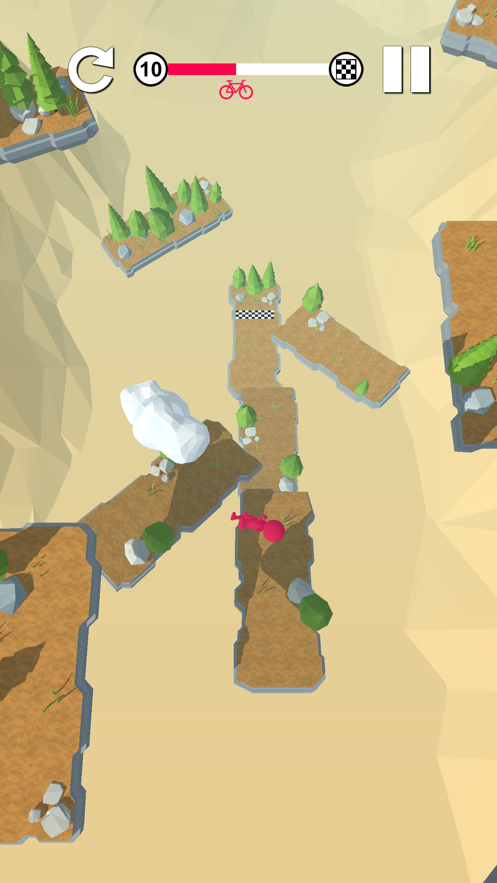 骑自行车下坡-游戏截图1